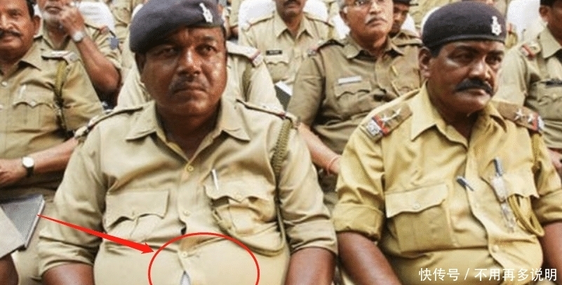 胖死|印度警察每年胖死3000多人,大腹便便的样子,印度网友:在花钱养猪?