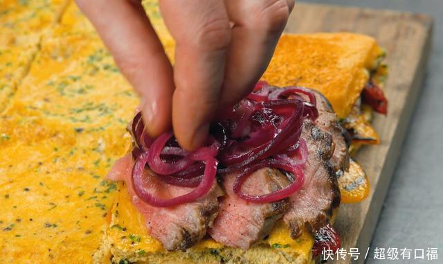 三明治|特大三明治,面包的神仙吃法,家庭聚餐有它就够了,多少都不够吃