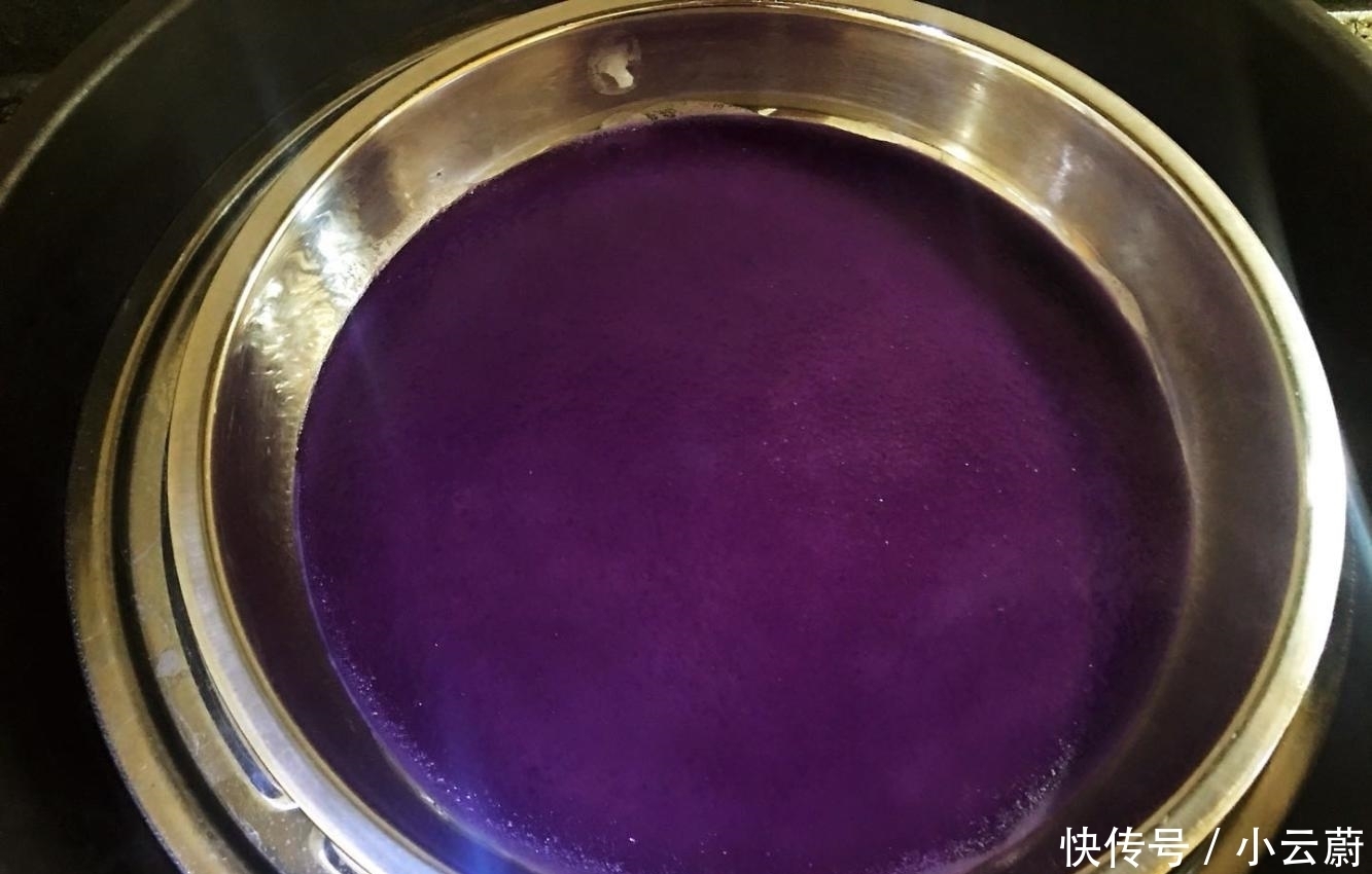 爽口|紫薯千层糕做法太简单了, 搅一搅, 蒸一蒸, 爽口弹牙又营养健康