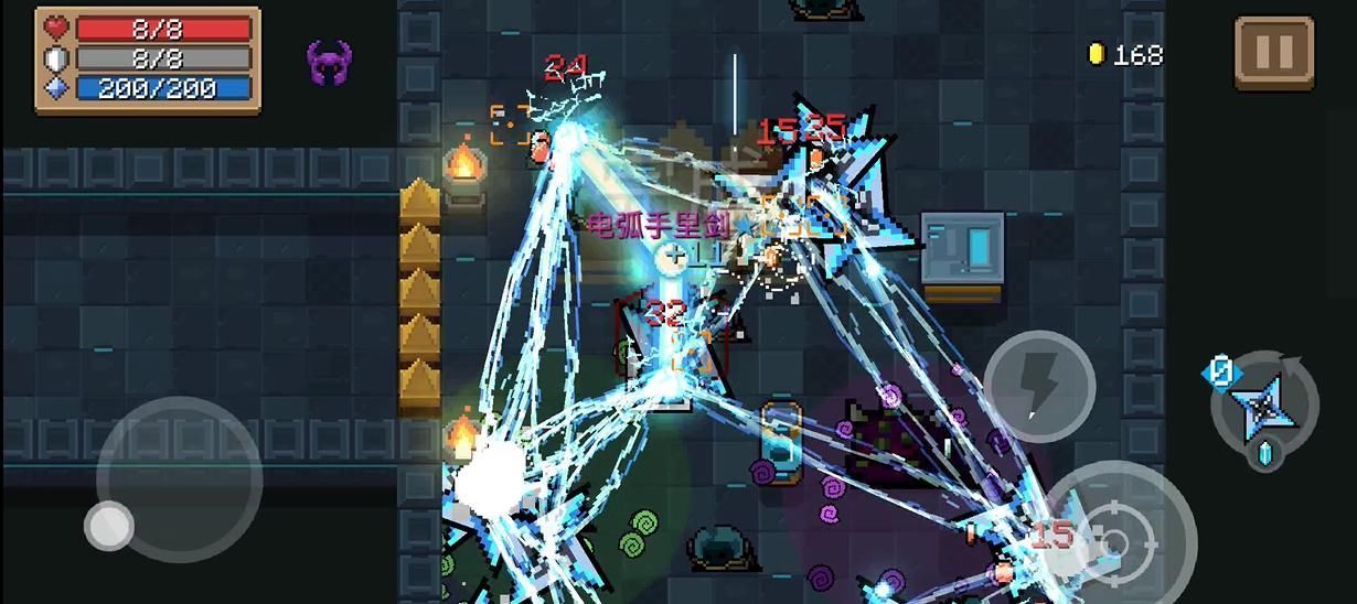 骑士|元气骑士见过满配电弧手里剑吗不用攻击键,14分钟通关吊炸天