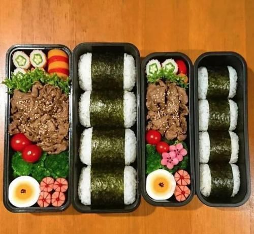 海苔饭团|日本一对兄妹的便当，吸引3万人围观，强迫症表示看起来好爽