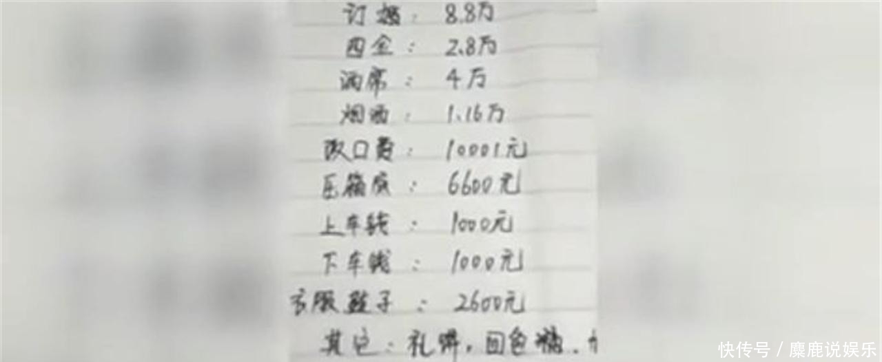 女儿|丈母娘列出的女儿出嫁彩礼清单, 网友 良心价真的不贵