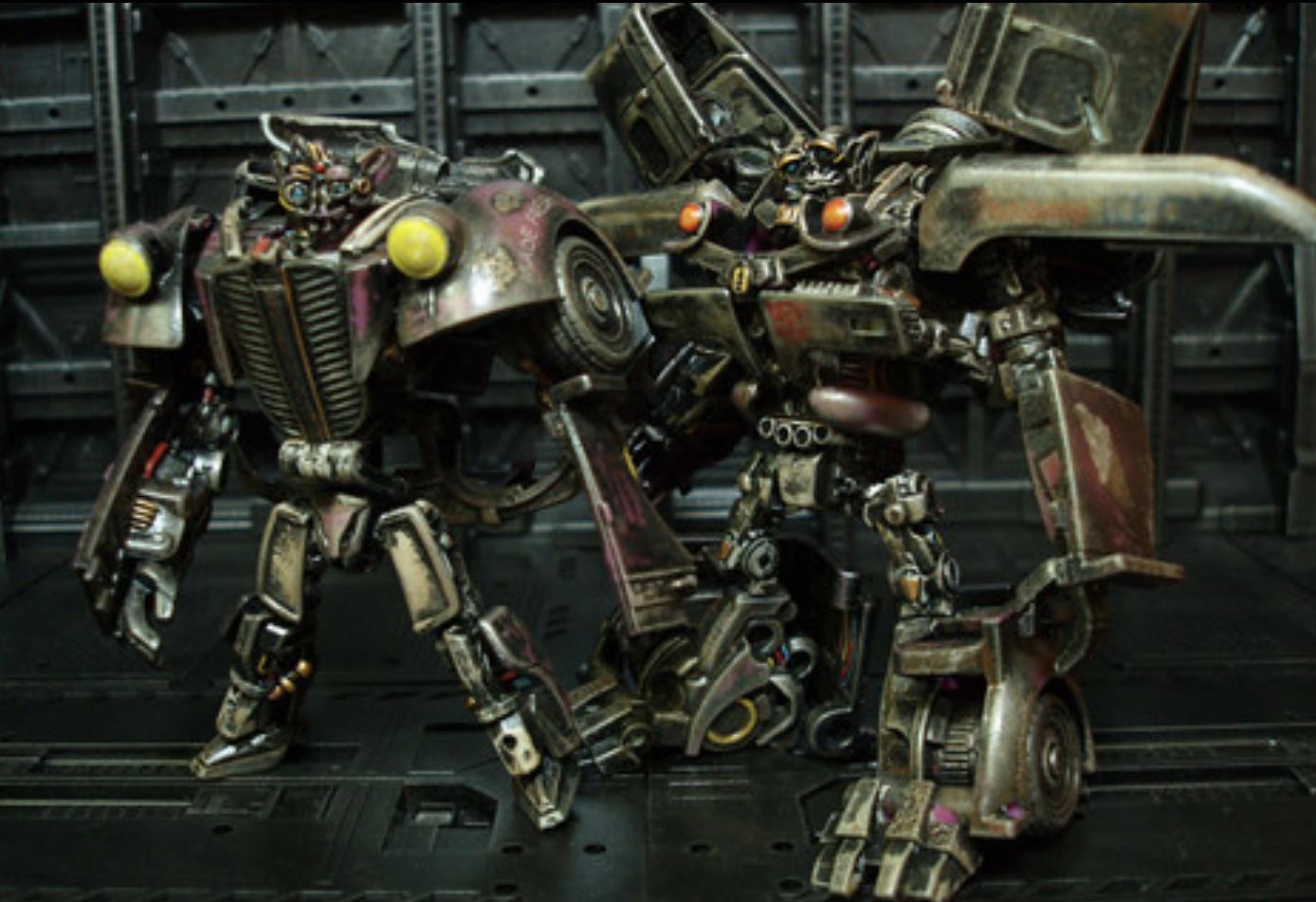 双胞胎|变形金刚动漫人物:重涂《卷土重来》顽强的双胞胎-黑金属冰激凌