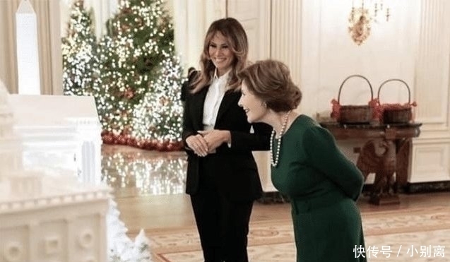 第一夫人|两位美国第一夫人同框梅拉尼娅连换两套衣服仍不敌72岁布什夫人