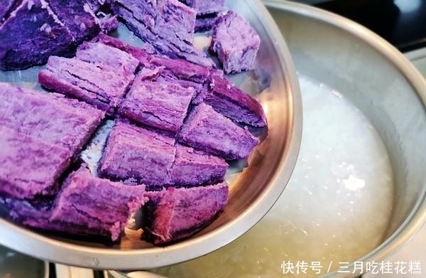 冰清玉洁|冰清玉洁银耳，红的发紫的紫薯，这锅粥必须好吃又顺口