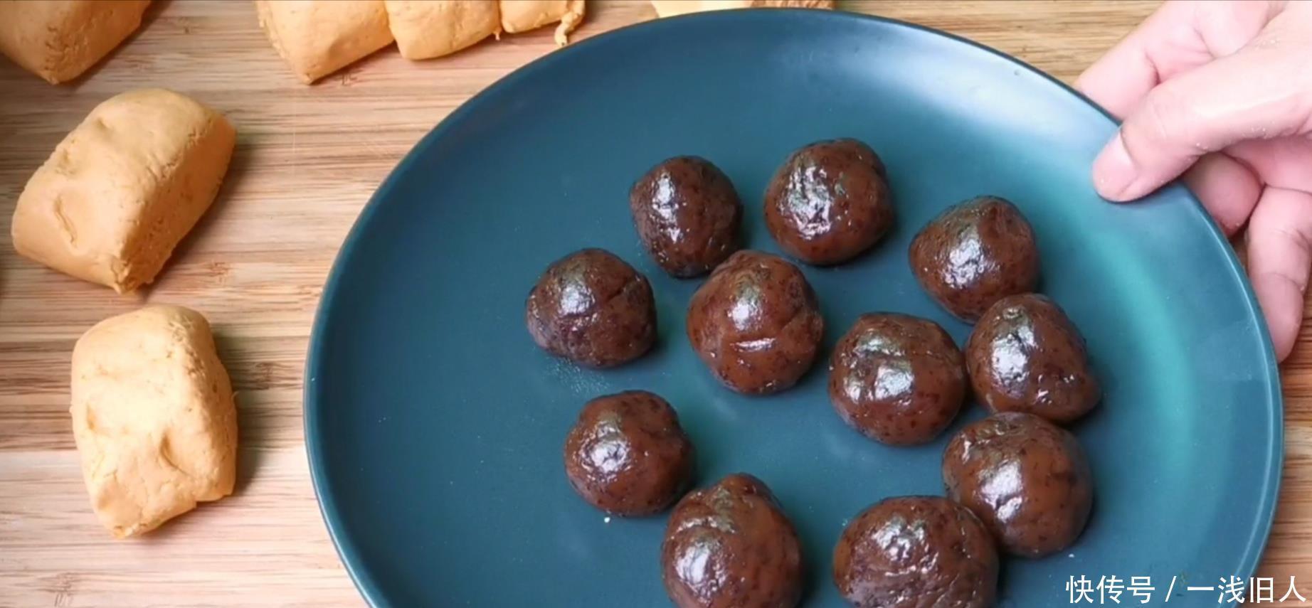 红薯|不用烤箱也能做月饼,无任何添加剂,做法配方都简单,2分钟学会
