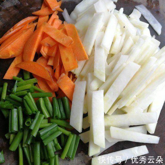 虾仁|虾仁炒苤蓝,清爽小菜