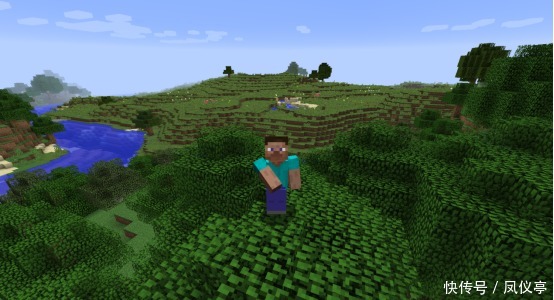 森林|《我的世界》罕见的红木森林中也有村庄 基岩上方矿井竟藏满钻石