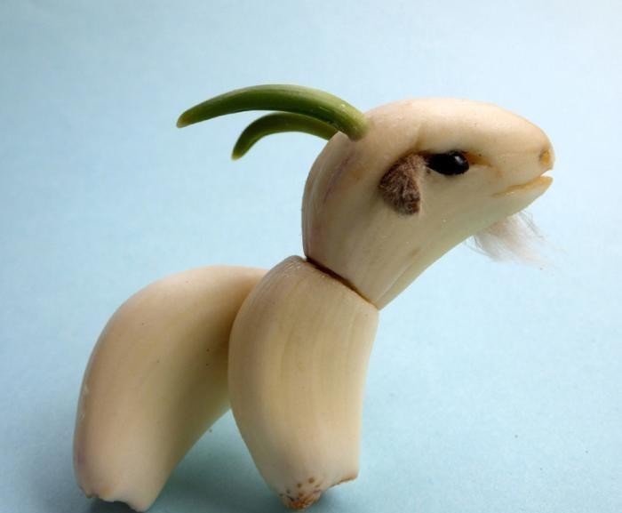 熊猫|丝瓜熊猫、菜叶鸵鸟……男子用蔬菜创造“动物世界”