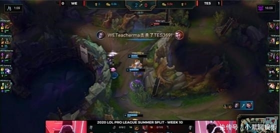 WE|LOL-LPL:阿水女警连环点射枪枪暴击,TES战胜WE锁定常规赛第一