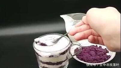 紫薯|超简单的甜品之魂—紫薯木糠杯