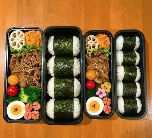 海苔饭团|日本一对兄妹的便当，吸引3万人围观，强迫症表示看起来好爽
