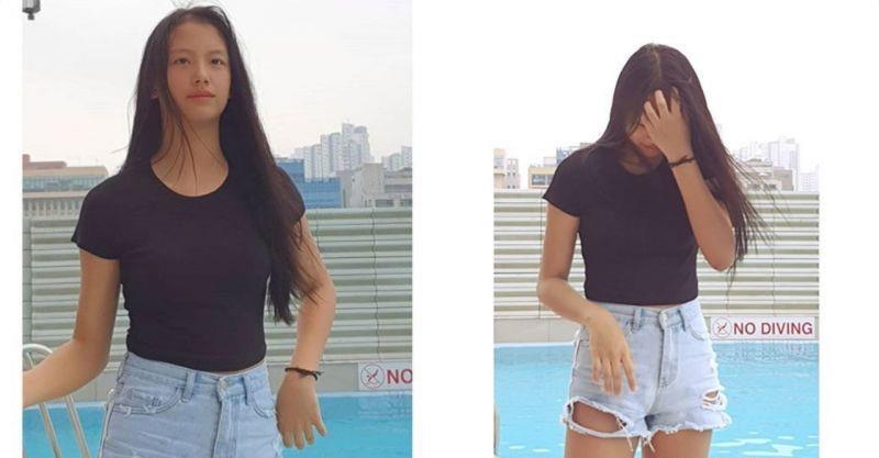 羡慕|李同国大女儿14岁的完美型美貌！个高腿长太让人羡慕了～