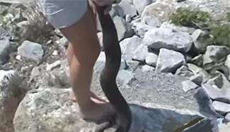  后退|女子躺河边被“水鬼”拉住胳膊，男子施救，却被女子吓得连连后退