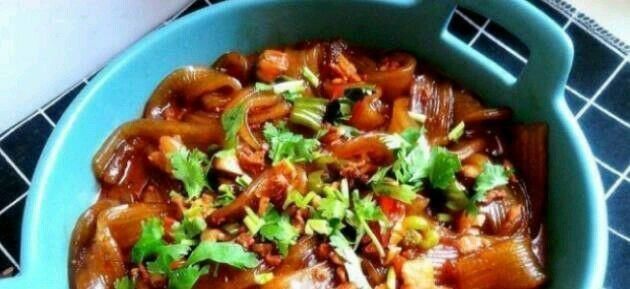 青椒|油焖青椒,酸汤绿豆丸,肉末炖粉条,五香肉焖土豆的做法