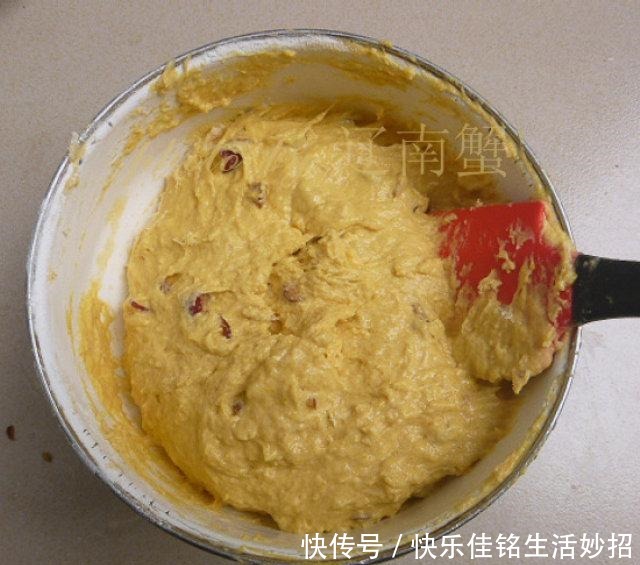 调色|今天用南瓜给发糕调色,纯天然的色素,很美的