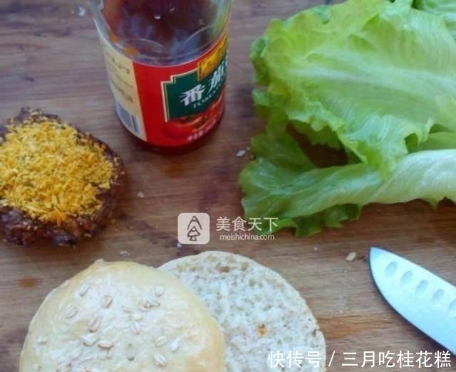 汉堡|双层猪排汉堡,美味可口