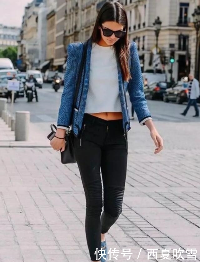 分烟管裤|九分裤+平底鞋,才是早秋最潮搭配