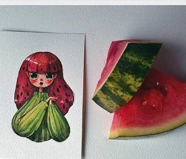 画师|拟人化的水果蔬菜,让这个插画师火爆ins,让人欲罢不能的创意