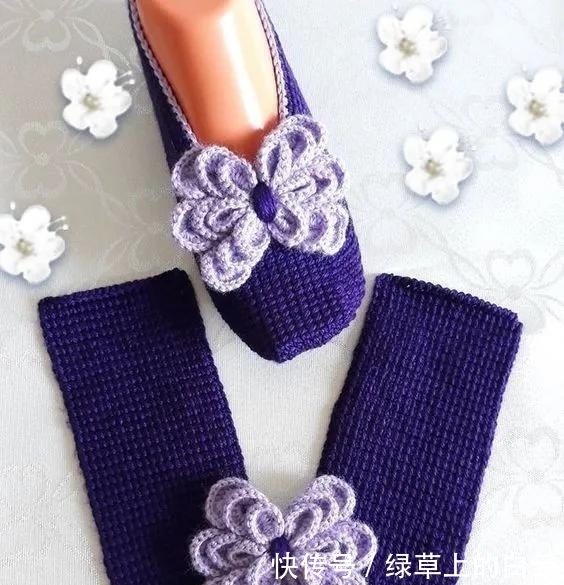  万能|拆下旧鞋子的鞋底，钩织几双万能平底鞋，天天都有新鞋穿，附教程