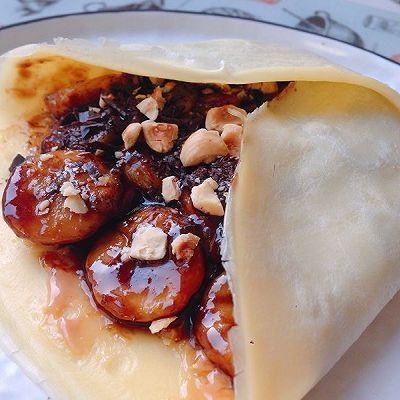  花生酱|香蕉花生酱巧克力可丽饼